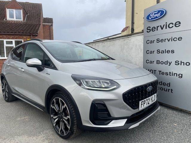 Ford Fiesta 1.0T 125ps EcoBoost Hybrid mHEV Active X Ed 5dr Auto Crossover Petrol Moondust Silver